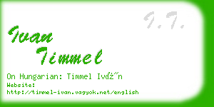 ivan timmel business card